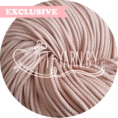 Полиэфирный шнур с сердечником, цвет Миндаль, 5мм, 200м, пасма